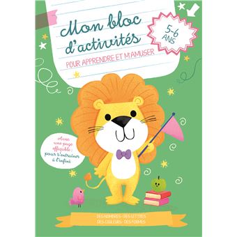 Le lion - Mon bloc d'activités pour apprendre et s'amuser