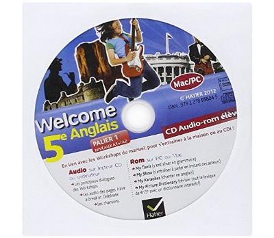 Welcome Anglais 5e éd. 2012 - CD audio-rom élève (de remplacement)