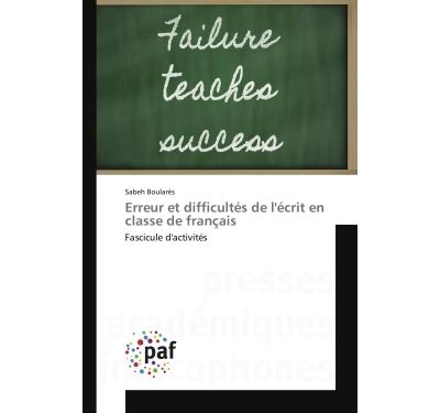 Erreur et difficultes de l'ecrit en classe de franþais - fas