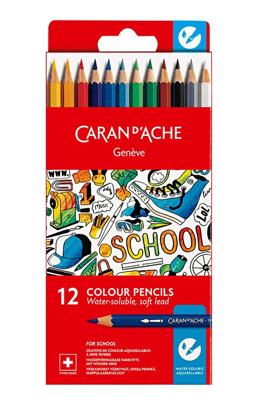 CARADACH SCHOOL LINE CRAYONS AQUARE.ASS.