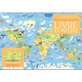 Coffret Les animaux du monde - Livre et puzzle