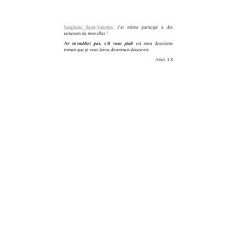 Ne m'oubliez pas, s'il vous plaît