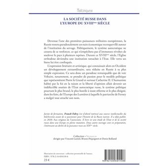 La société russe dans l'Europe du XVIIIeme siècle