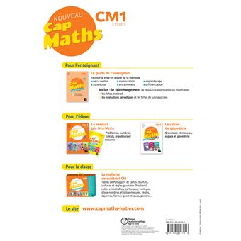 Cap Maths CM1 Éd. 2020 - Cahier de Géométrie-Mesure