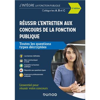 Reussir L Entretien Aux Concours De La Fonction Publique Cat A B C Toutes Les Questions Des Jurys Decryptees Categorie A B Et C Broche Dominique Pipard Thavez Francis Pian