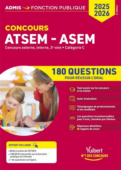 Concours ATSEM ASEM - 170 questions pour réussir l'oral