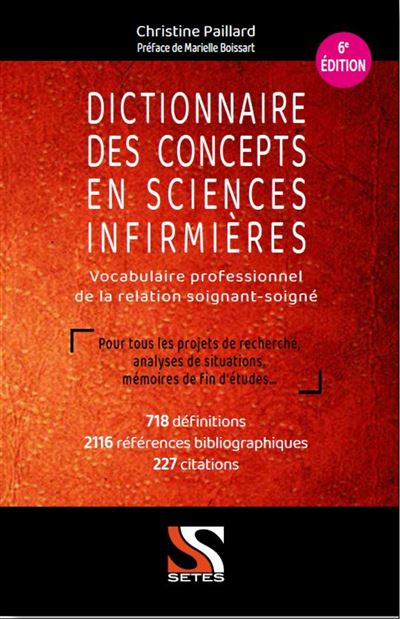 Dictionnaire Des Concepts En Soins Infirmiers Vocabulaire Professionnel ...