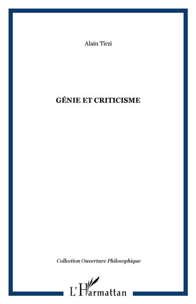 Génie et criticisme
