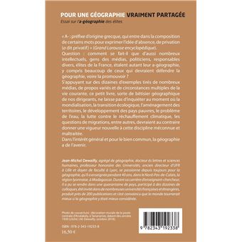 Pour une géographie vraiment partagée