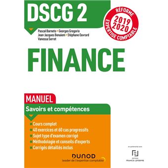 DSCG 2 Finance - Manuel - Réforme 2019-2020