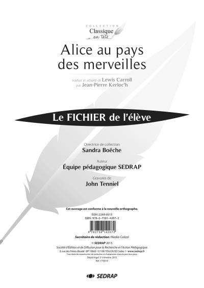 Alice au pays des merveilles - fichier -  Collectif - broché