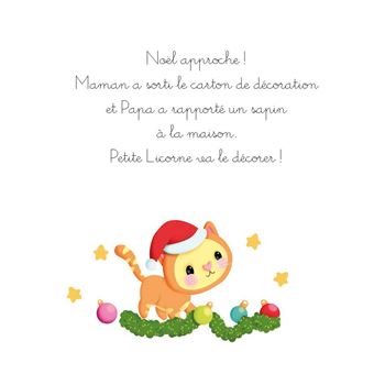 Petite licorne fête Noël
