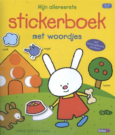 Lange oortjes- Mijn allereerste stickerboek met woordjes (2-4 j.)