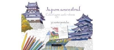 Japon ancestral coloriages anti-stress - 32 cartes postales