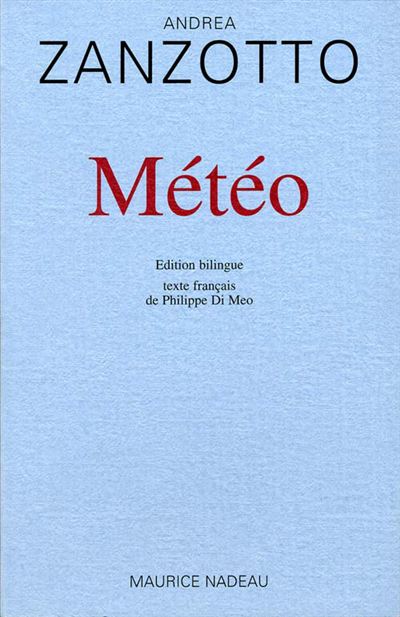 Météo - Andrea Zanzotto - broché