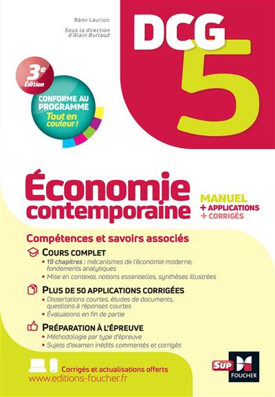 DCG 5 - Economie contemporaine - Manuel et applications - Rémi Leurion - broché