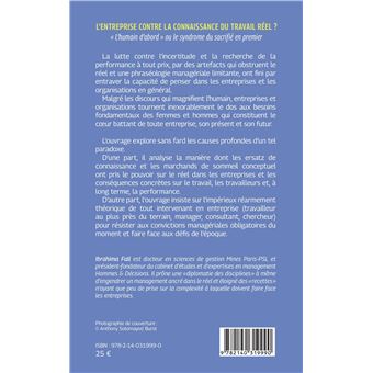 L'entreprise contre la connaissance du travail réel ?
