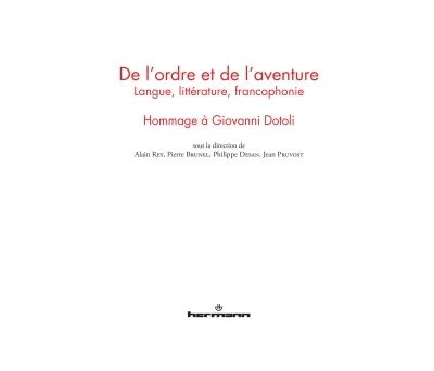 De l'ordre et de l'aventure - Alain Rey - broché