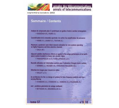 Annales des telecommunications tome 57 n. 9-10/septembre-oct