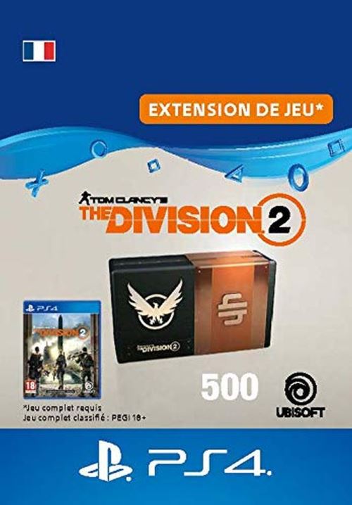 Pochette avant du jeu Code de téléchargement Tom Clancy's The Division 2 Pack de 500 Crédits Premium PS4