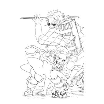 Demon Slayer : Livre de coloriage Bleu
