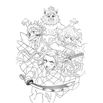 Demon Slayer : Livre de coloriage Bleu