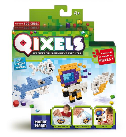 Mini Kit 4 Créations Qixels Thème Monde Marin Kanaï Kids