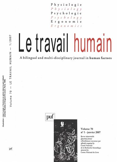 Le travail humain 2007 - vol. 70 - n° 1