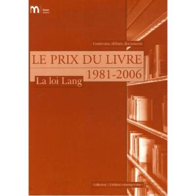 Prix du livre 1981-2006, la loi Lang