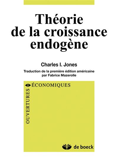 Theorie de la croissance endogene