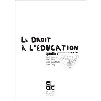 Le droit à l'éducation