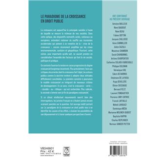 Le paradigme de la croissance en droit public
