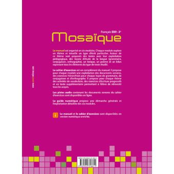 Mosaïque 3ème Français Manuel EB9