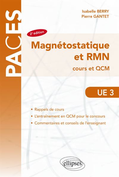 UE3 magnétostatistique et RMM, cours et QCM PACES