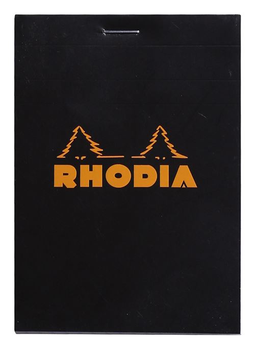 Bloc Rhodia N°12 Q5 Noir 80 Feuilles