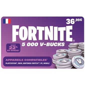 Fortnite : les Cartes de V-Bucks officielles arrivent en France