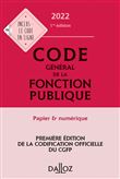 Code général de la fonction publique 2022 - Annoté et commenté