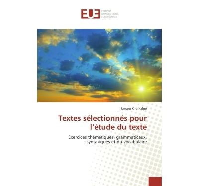 Textes sélectionnés pour l'étude du texte