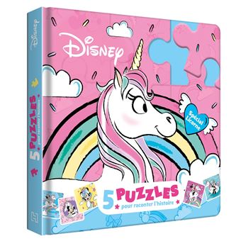 MickeyMINNIE - Mon petit livre puzzle - 5 puzzle 9 pièces - La Licorne et la Sirène - Disney
