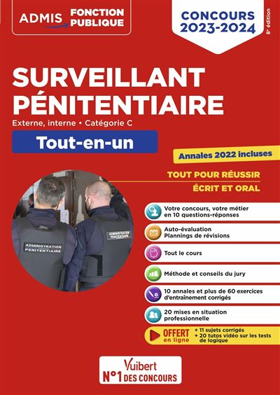 Concours Surveillant pénitentiaire Catégorie C Tout-en-un