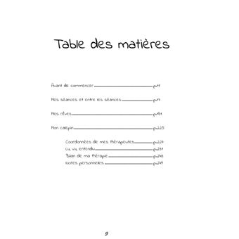 Le journal de ma thérapie