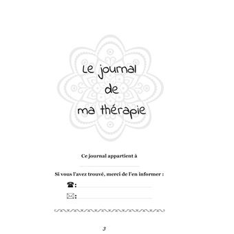 Le journal de ma thérapie