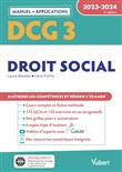 DCG 3 - Droit social : Manuel et Applications 2023-2024