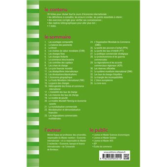 Fiches d'économie internationale