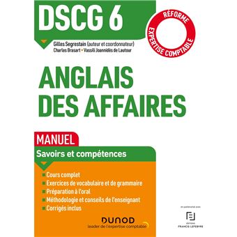 DSCG 6 - Anglais des affaires - Manuel - Réforme Expertise comptable