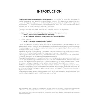 Fiches de l'école mathématiques maternelle PS