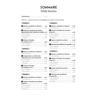 Fiches de l'école mathématiques maternelle PS