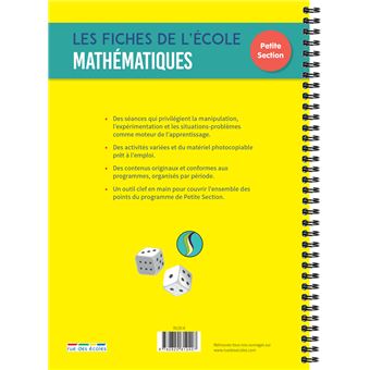 Fiches de l'école mathématiques maternelle PS