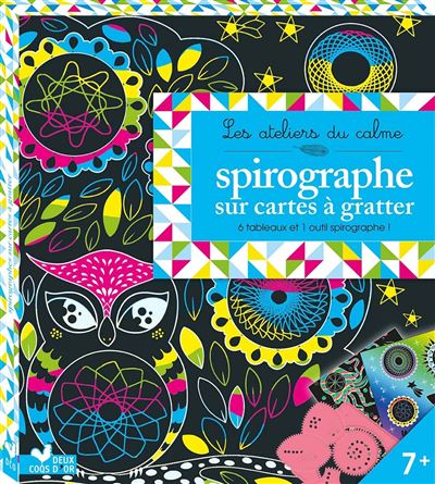 Spirographe sur cartes à gratter - boite avec accessoire