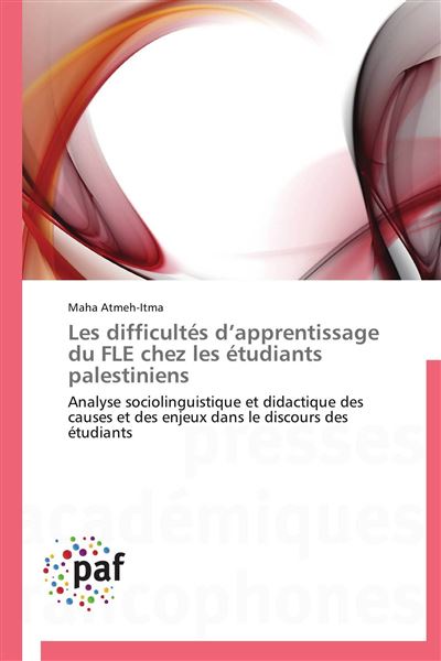 Les difficultés d apprentissage du fle chez les étudiants palestiniens